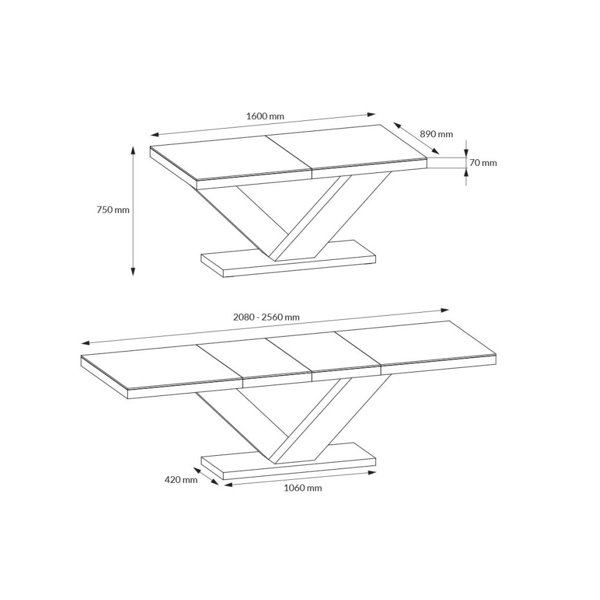 Orren Ellis Fallin Extendable Dining Table & Reviews Wayfair